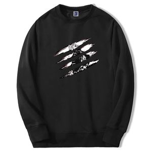 Anime jujutsu kaisen tröjor män kvinnor gojo satoru manga grafisk luvtröja långärmad crewneck sportkläder träning 240109