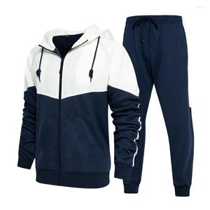 Herrspår 2024 Vår- och höstsäsongen stor storlek Casual Sports Set Hooded