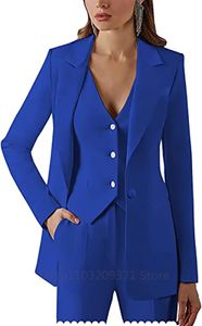 3 шт., женский костюм больших размеров, пиджак с лацканами, деловая куртка, жилет, брюки, офисные женские брючные костюмы, вечернее платье для выпускного вечера 240108