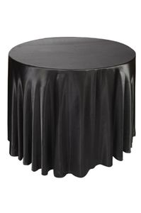 275cm Round Satin Tablecloth Table Cover for Wedding Party Table Cloth Restaurant Banquet Decorations2612678