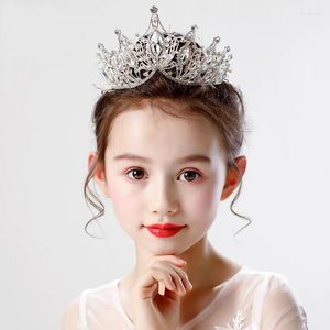 ヘアアクセサリーチルドレンプリンセスジュエリーパールラインストーンティアラスダイアデムキッズオーナメントパーティーガールズギフト