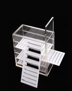 5 Layers Acrylic Eyelash Storage Box Makeup Display Container Eyelashes Glue Pallet Holder Case Grafting Eyelash Transparent Box9664903