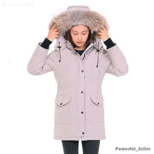 Winter Canadian Women Parka Thick Warm Fur Removable Hooded Down Jacket Women's Slim Coat High Quality Doudoune Coatwomen Long Puffer 7324