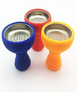 Ny produkthål Silikon Shisha Hookah Bowl Silicone Head för Shisha Charcoal Slang Moth Tips Ceramic Bowl Foil Tool Accessory4141698