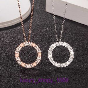 Car tires's Pendant Necklac Best sell Birthday Christmas Gift Single Ring Pancake Necklace S925 Pure Silver Plated 18K Rose Gold Fashion Brand With Original Box
