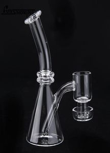 Terp Slurper Beaker Quarzo Mini Bong 5 pollici Terp Vacuum Bowl Banger Nails Individual Black Box Tubo dell'acqua Dab Rig Inline 6428139925