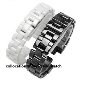 Orologi 16mm 19mm per cinturino in ceramica J12 Cinturino per orologio da donna di alta qualità Bracciale moda Nero Bianco