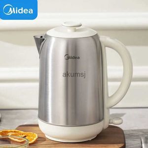 Electric Kettles Midea Electric Kettle Portable Stainless Steel Household Kettle 220V Kitchen Appliances 1.8L Multipurpose High Quality Teapot YQ240109