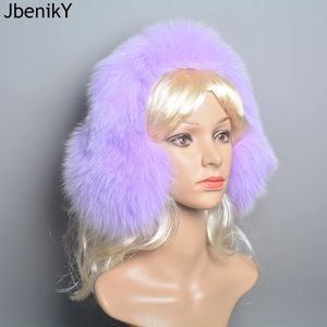 Winter Fur Headphone Real Earmuffs For Women Genuine Ear Muffs Ladies Warm Bandage Female Warmer 240108