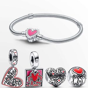 Nowe graffiti oryginalne uroki odpowiednie dla kobiet do noszenia biżuterii DIY Fit Oryginalna bransoletka pandorowa DIY Jewelry