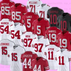 CUSTOM San Francisco''49ers'' Football-Trikot 23 Christian Mccaffrey Deebo Samuel Tashaun Gipson Sr Deommodore Lenoir Samson Ebukam Jimmy Gar