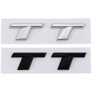 Bilklistermärken 3D ABS Black Chrome Letters For Car Trunk TT Stickers Emblem Badge Audi TT SLINE MK1 MK2 8S MK3 8J Quattro Accessories