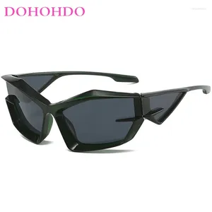 Sunglasses DOHOHDO Steampunk Cat Eye Men Brand Designer Irregular Sun Glasses Women Fashion Personality Outdoors Shades UV400