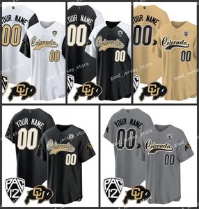 Personalizado DIY Design Baseball Colorado Buffaloes 2 Shedeur Sanders Jersey Ed 12 Travis Hunter Camisas Camisas Homem Mulheres Juventude Crianças Meninos Sizen