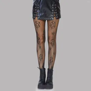 Women Socks Secret Underwear Sexy Bone Printed Hosiery Strumps sömlösa strumpbyxor Fishnet Tights Roliga tryck medier Para Mujer