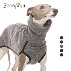 ベネポウの耐久性のある暖かいフリース犬服冬の柔らかい快適なハイネックペットジャケットの小さな中程度の大きな犬240108