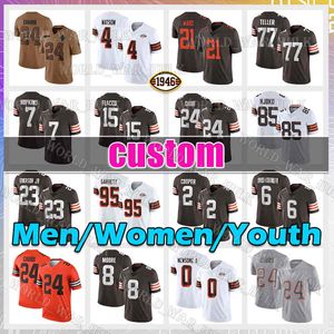 15 Joe Flacco Jersey 95 Myles Garrett Futebol 24 Nick Chubb 2 Amari Cooper Elijah Moore Dustin Hopkins Deshaun Watson Joe Thomas David Njoku Bernie Kosar Wyatt Teller