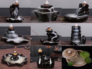 Diferentes estilos para escolha queimador de incenso de cerâmica com refluxo cascata suporte de incenso para uso em casa escritório teahouse3963945