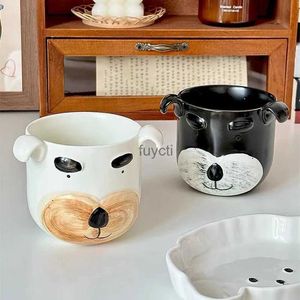 Tazze 350ML Cartoon Dog Tazza in ceramica Creativo Tè Caffè Latte Tazze da colazione Tazza personalizzata Regalo novità YQ240109