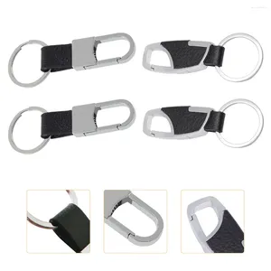 Keychains 4 st nyckelkedja för män bilhandväska zinklegeringsklipp personlig ring man retro handväska