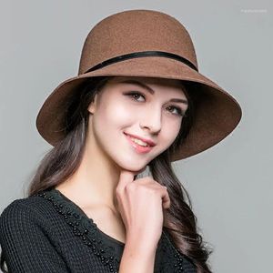 Beretti Arrivo Lady Fedora Hat Hat Adult Autumn and Winter Wool Cap femmina fuori da viaggio in lana B-7608