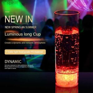 Wine Glasses Plastic Wine Glasses LED Light-emitting Cup for Alcohol Food Grade Materials Glow In The Dark Party Supplies Long Luminous Cup YQ240105