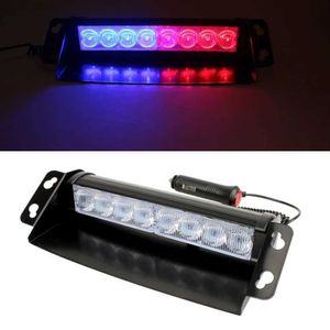 Lekki dekoracyjne 5pcs/działka 12 V 8LL -LED STROBE LIGHT Flasher Strobe Light Light Breat Szybka Ssanie Kubek Red Blue Flashing Ostrzeżenie Lightl240109