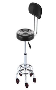 Adjustable Height Hydraulic Rolling Swivel Stool Spa Salon Chair with Back Rest5313187