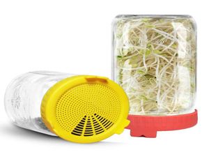 Planters Pots Bean Sprout Cover Fermentation Strainer Lids Food Grade Mesh Kit Peanut Sprouting Lid For Mason Jar9722528