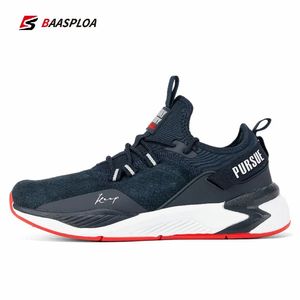 Baasploa Men Running Shoes Nonslip Shock Absorption Sneaker Lightweight Tennis Shoe Waterproof Man Breathable Casual 240109