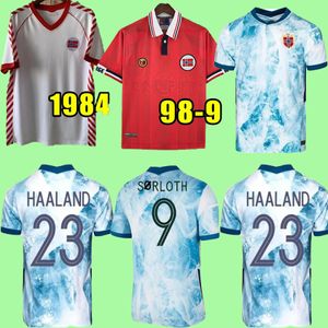 Retro Norwaies Soccer Jerseys Mini Rekdal Bjornebye Home Football Shirt Haaland 1984 1985 1998 1999 84 85 98 99 2021 Berg tore Andre Flo Solskjaer