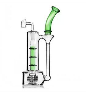 Återhämtning oljeglasvattenrör 14mm kvarts banger tjockt glas dab rigg matris perc bubbler