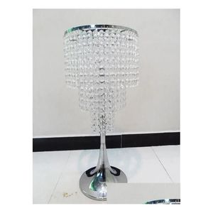 Decoração de festa 3 camadas de mesa de cristal de casamento peça central 1 lotis10 peças estrada leva metal evento uso flor rack entrega hom DHJQ7