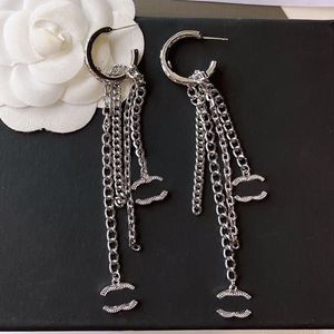 Orecchini di design con borchie in cristallo di marca Orecchini in acciaio inossidabile placcato oro 18 carati con diamanti Eardrop Donne famose Orecchini di perle Gioielli per feste di compleanno di nozze