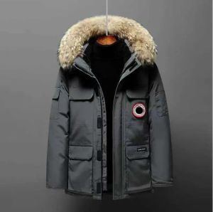 Goosemen's Parkas Canada Doudounes Vêtements de travail d'hiver Veste d'extérieur épaissie Mode Maintien au chaud Couple Diffusion en direct canadien