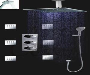 SPA Termostat Banyo Duş Musluğu Banyo için 16 inç LED Yağış Duş Başlığı Seti Banyo Ürünleri 007163H3602120