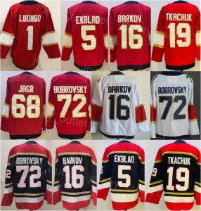 Erkekler Retro Hokey 19 Matthew Tkachuk Jersey 72 Sergei Bobrovsky 5 Aaron Ekblad 16 Aleksander Barkov 1 Roberto Luongo 68 Jaromir Jagr 14