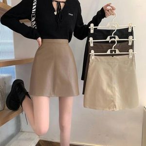 Skirts Slim And Elegant Mini Skirt For Women Solid Color A-line Office Lady