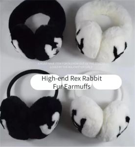 Ear Muffs Klasyczne zimowe damskie męskie męskie uszu Kobiet Rabbit Runę marka mody projektantka ciepła pluszowa moda akcesoria CSG24010912-5