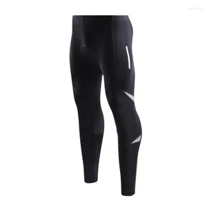 Racing Pants Men's Silicone Seat Reflective Riding Trousers Sport Hög Elastisk komprimering Tätt snabbtorkande cykelcykelbyxa