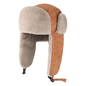 Connectyle Men's Trooper Trapper Hat Warm Winter Russian Hunting With Earflaps Unisex Ushanka Skiing Cap 240108