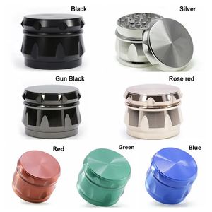 40mm 63mm Zinc Alloy Tobacco Grinder 4 Layers Smoking Accessories Metal Dry Herb Pepper Spice Crusher OEM logo Cigarette Grinders