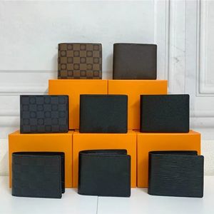 Designer-Geldbörse für Herren und Damen, hochwertige, modische, kurze, karierte Geldbörse, portafoglio uomo, komplettes Set mit Originalverpackung und 3 Farben