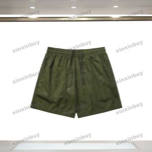 Xinxinbuy 2024 Мужские и женские дизайнерские шорты из жаккардовой ткани с темным рисунком, короткие черные, белые, коричневые, серые, M-2XL