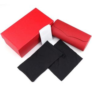 Customized variety of sunglasses case suppliers Sunglasses accessories wholesale high-quality glasses protective packaging classic brown red