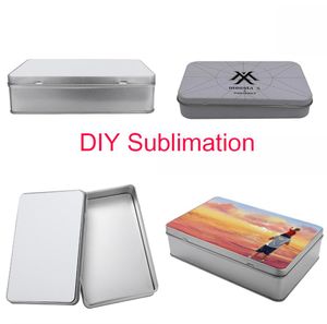 Creative 3 Styles Sublimation Tin Boxes Candy Can Makeup Storage Box Blank DIY Po Festival Gift For Friends8672452