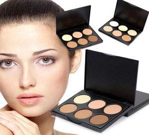 Popfeel 6 cores rosto iluminador pó paleta corretor corretivo pó paleta contorno iluminador bronzer maquiagem em pó5707514