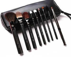 High End Korean Style 9pcsSet Makeup Brushes Professional Pearly Handle Goat Hair Make Up Brush Kit With Leather Case Gift6608622