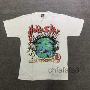 Футболка Hellstar Studios Globe Tee Plus Size Мужские футболки Топы из плотного хлопка Мужская винтажная футболка большого размера Уличная одежда Молодежная футболка Hellstars Big Tall с короткими рукавами R0BN