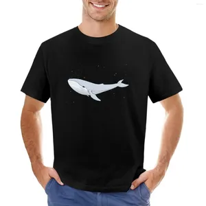 Polos masculinos The Whale In Night Camiseta preta Camiseta gráfica para homens